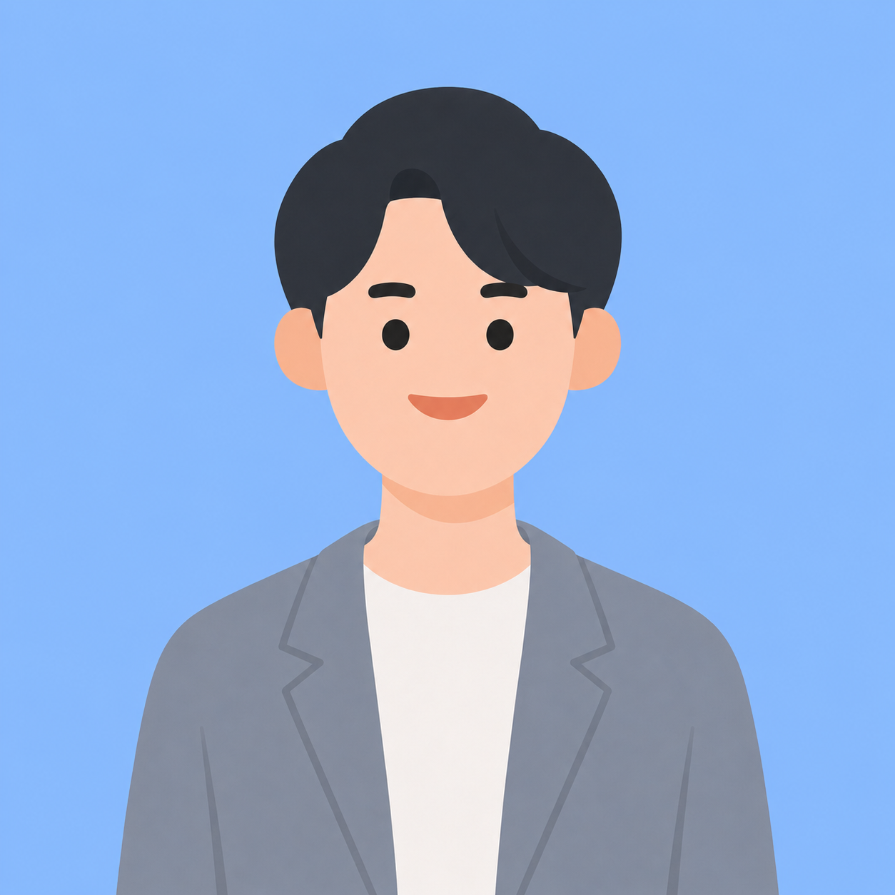 방향이 고민되는 학생 캐릭터